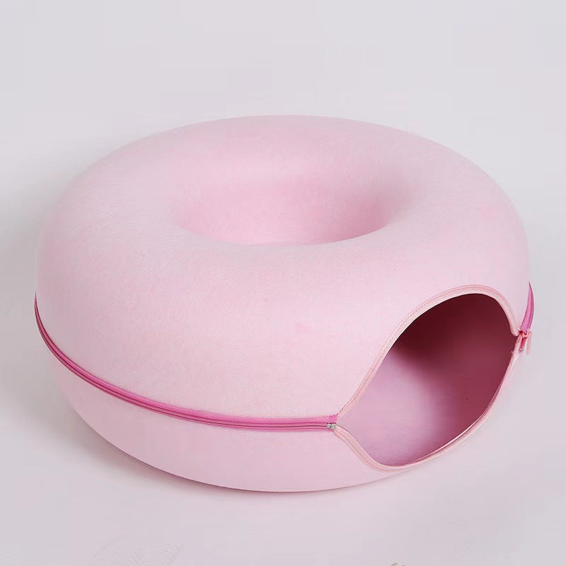 Donut Cat Bed Pink